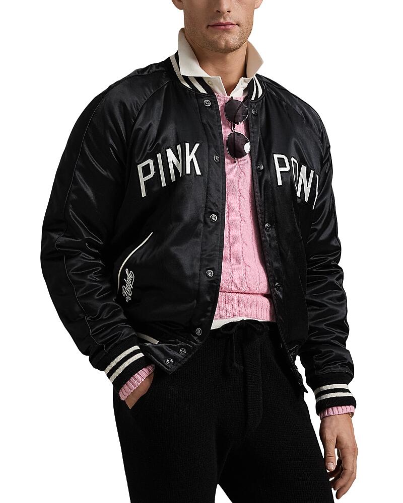 Polo Ralph Lauren Satin Pink Pony Bomber Jacket Cover