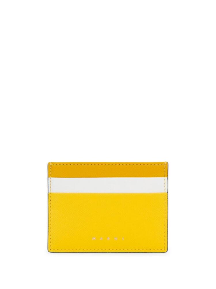 Marni stripe-detail cardholder - Yellow Cover