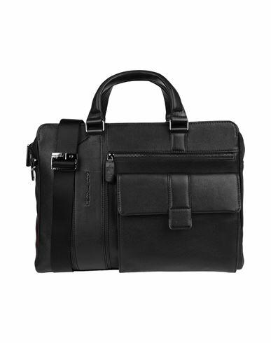 Piquadro Man Handbag Black Soft Leather Cover