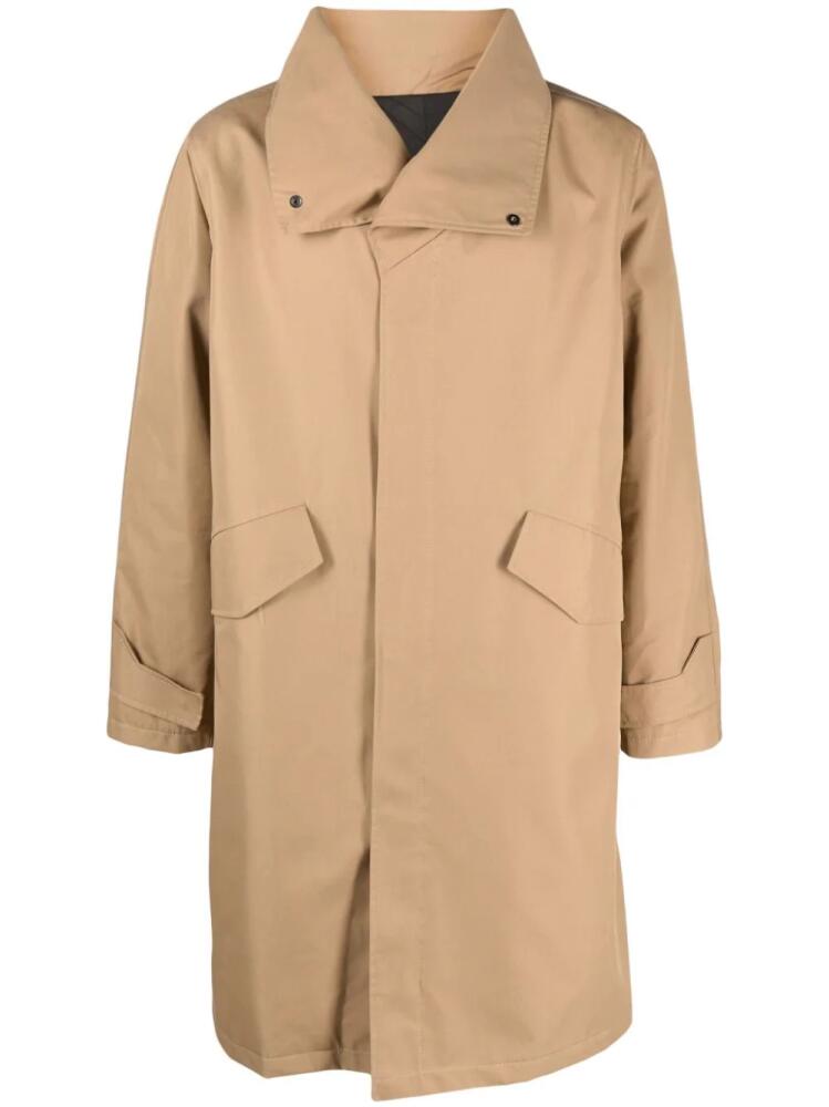 Costumein oversized-collar trench coat - Neutrals Cover