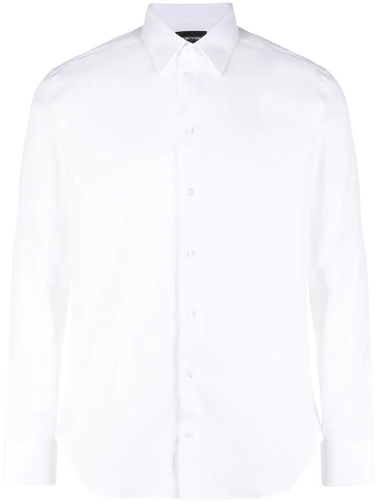 Emporio Armani classic-collar twill-weave shirt - White Cover