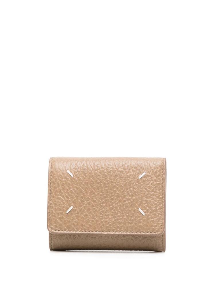 Maison Margiela four-stitch leather wallet - Neutrals Cover