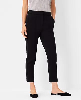 Ann Taylor The Pintucked Ankle Pant in Double Knit Cover