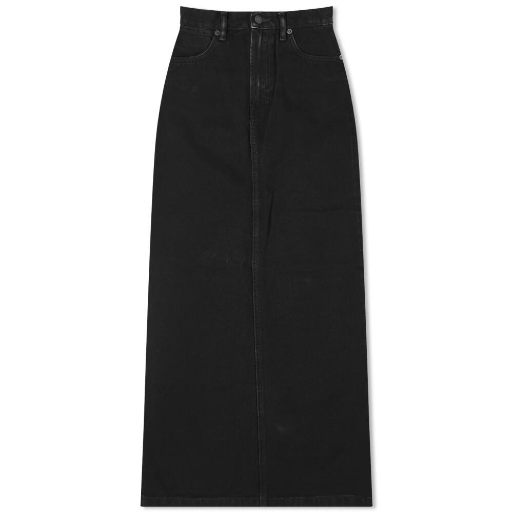 Acne Studios Women's Midi Denim Skirt in Black Cover