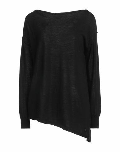 Emma & Gaia Woman Sweater Black Merino Wool Cover