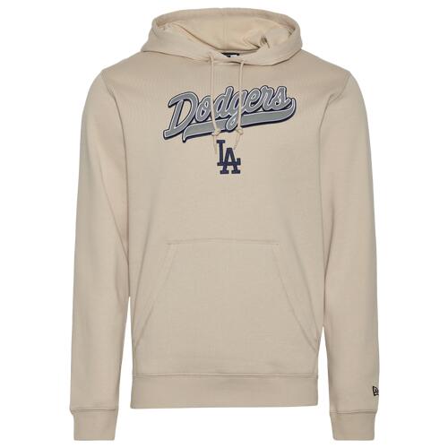 New Era Dodgers Hooded Pullover - Mens Tan/Tan Cover