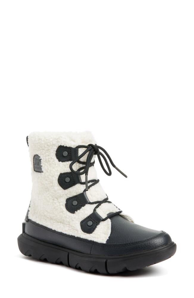 SOREL Explorer II Joan Insulated Lace-Up Boot in Black Sea Salt Cover