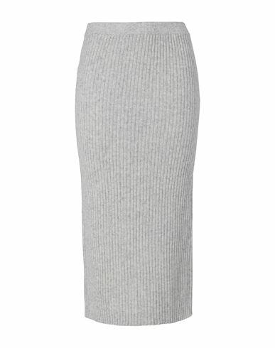 8 By Yoox Woman Midi skirt Light grey Wool, Polyamide Cover