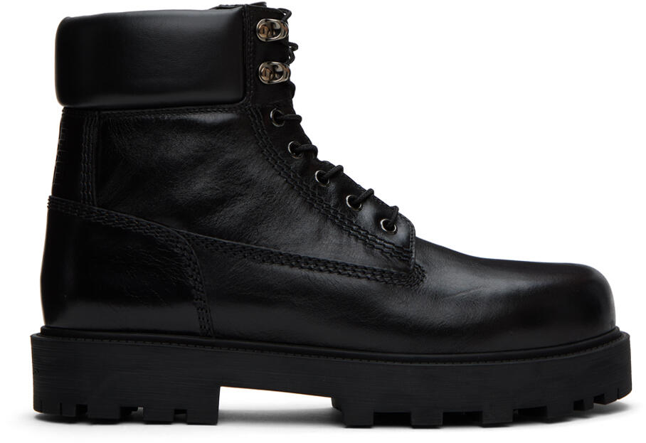 Givenchy Black Show Lace-Up Boots Cover