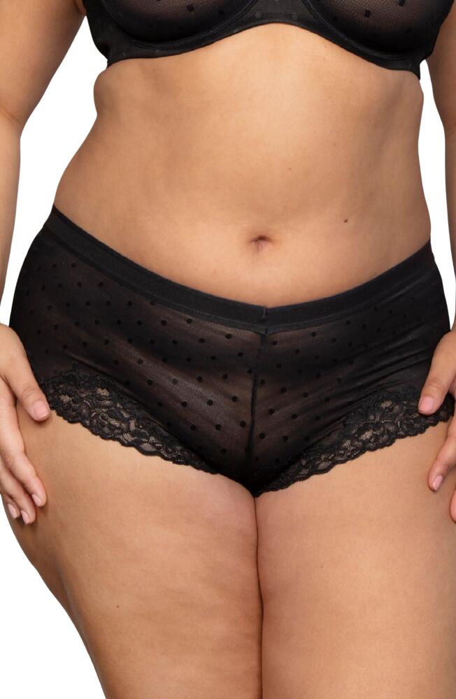 Curvy Couture Sheer Whisper Boyshorts in Onyx Cover