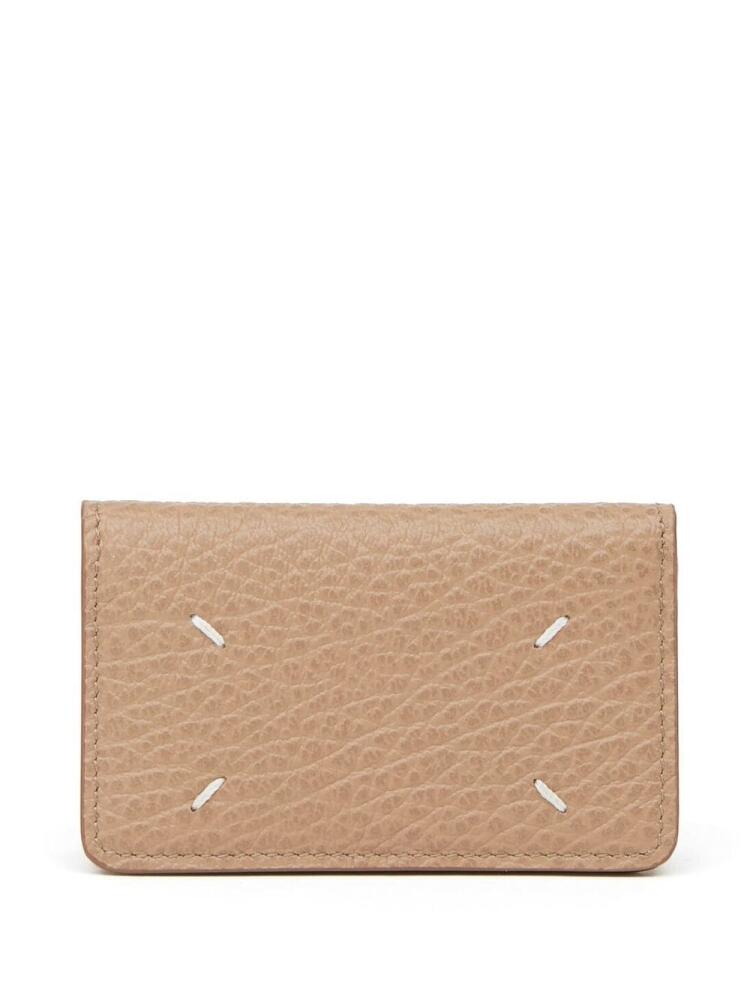 Maison Margiela four-stitch leather card holder - Brown Cover