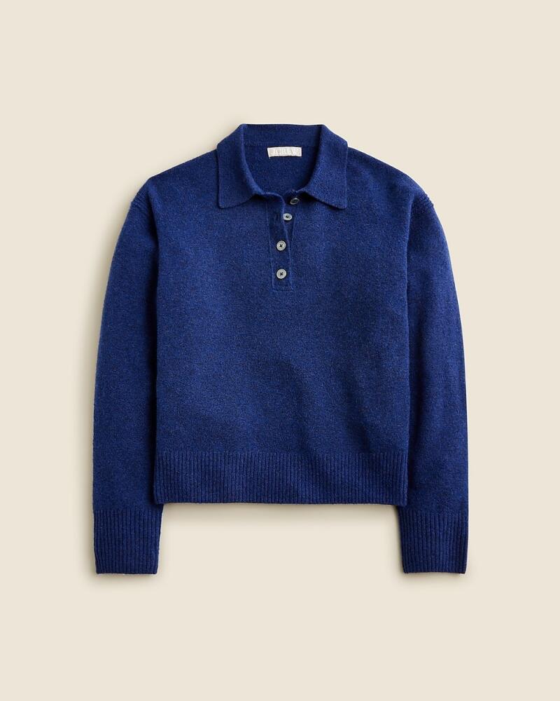 J.Crew Long-sleeve sweater-polo in Supersoft yarn Cover