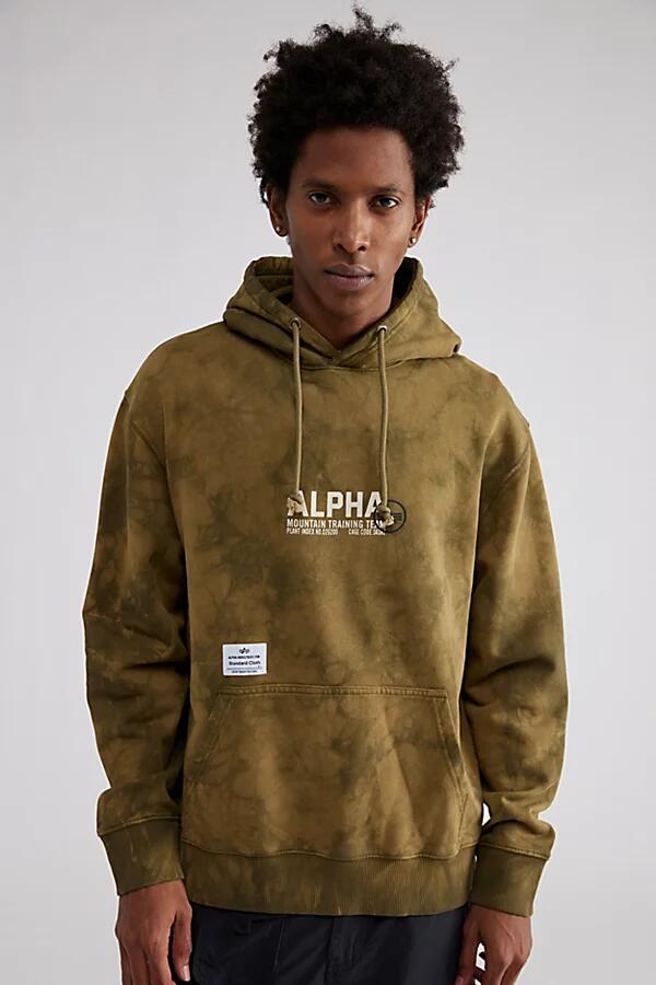 Alpha Industries X Standard Cloth UO Exclusive Dyed Hoodie Sweatshirt in Olive Drab Cover