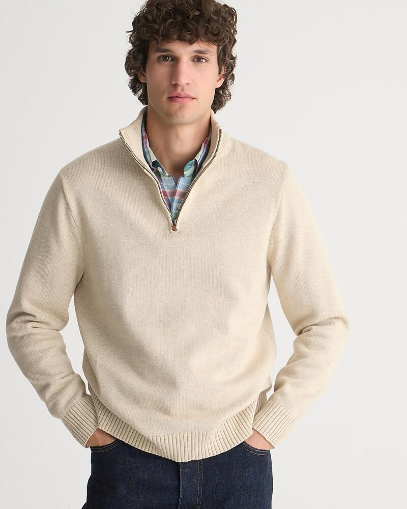 J.Crew Heritage cotton half-zip sweater Cover