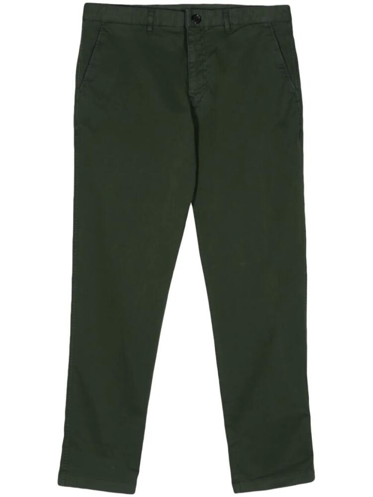 PS Paul Smith logo-appliqué slim-cut chino trousers - Green Cover