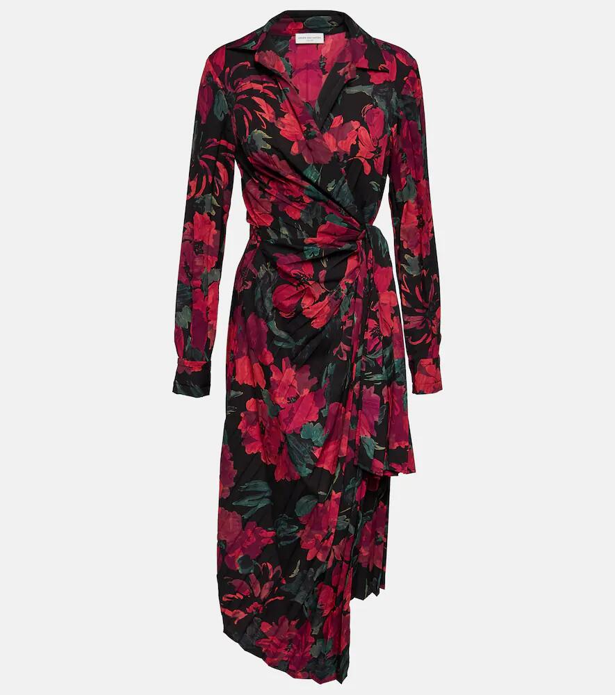 Dries Van Noten Floral wrap midi dress Cover