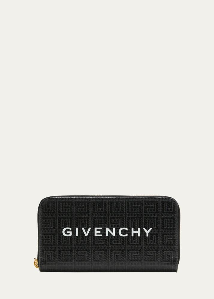 Givenchy Continental Zip Wallet in 4G Logo Coated Canvas Cover