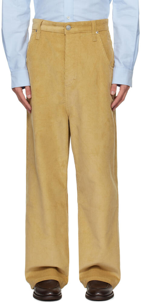 AMI Paris Tan Baggy Fit Trousers Cover