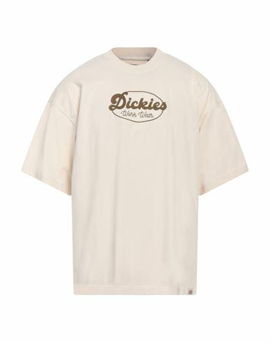 Dickies Man T-shirt Beige Cotton, Elastane Cover