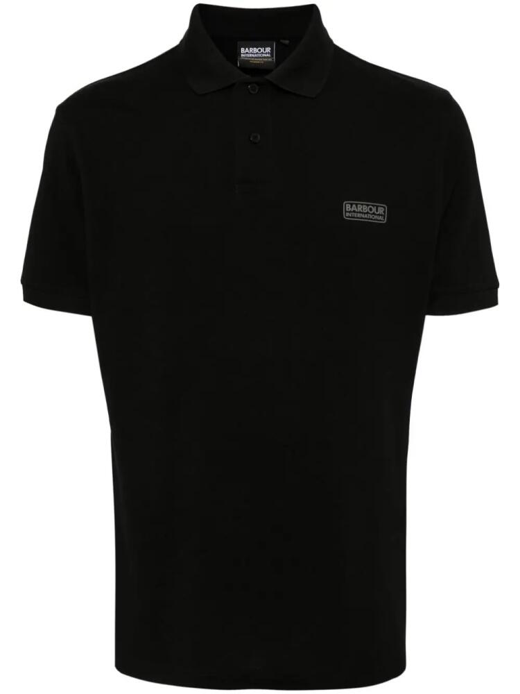 Barbour International logo-print polo shirt - Black Cover