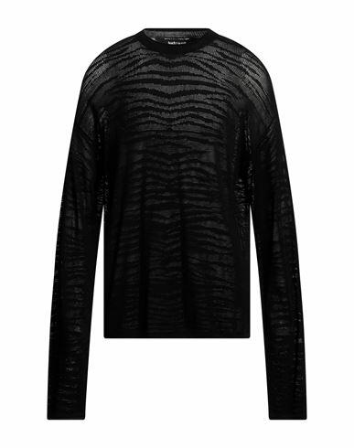 Just Cavalli Man Sweater Black Viscose, Polyamide Cover