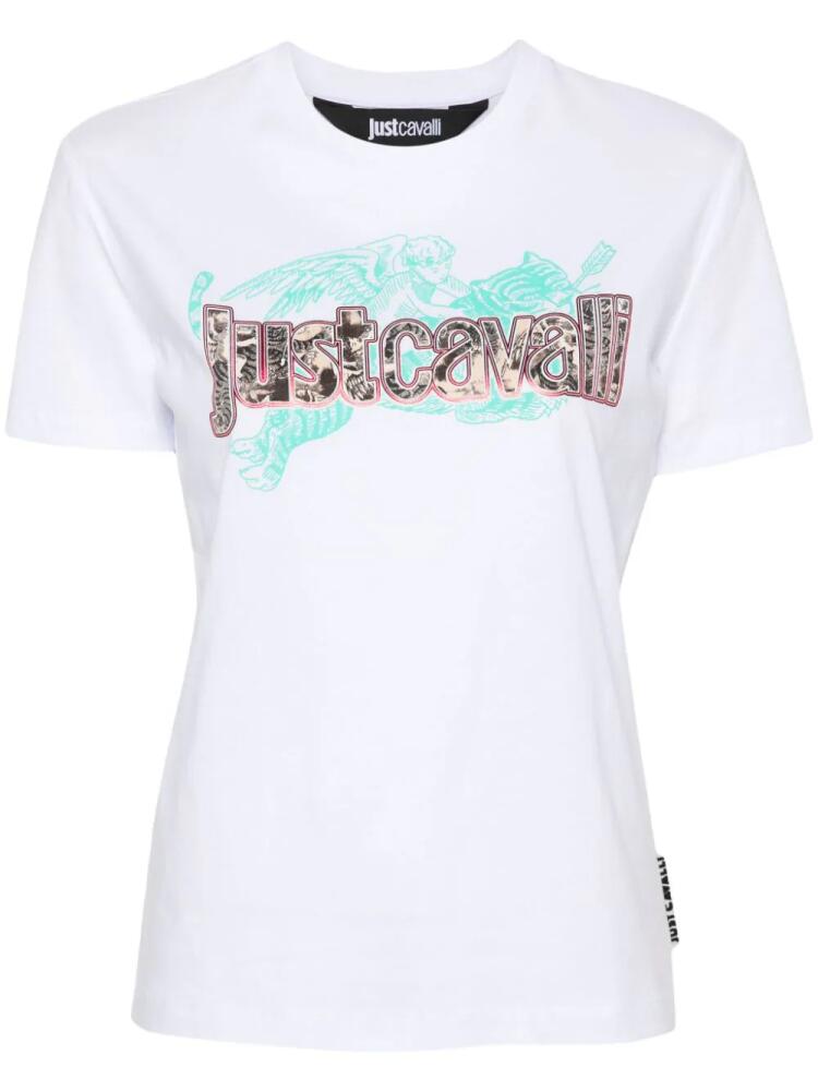 Just Cavalli logo-print cotton T-shirt - White Cover