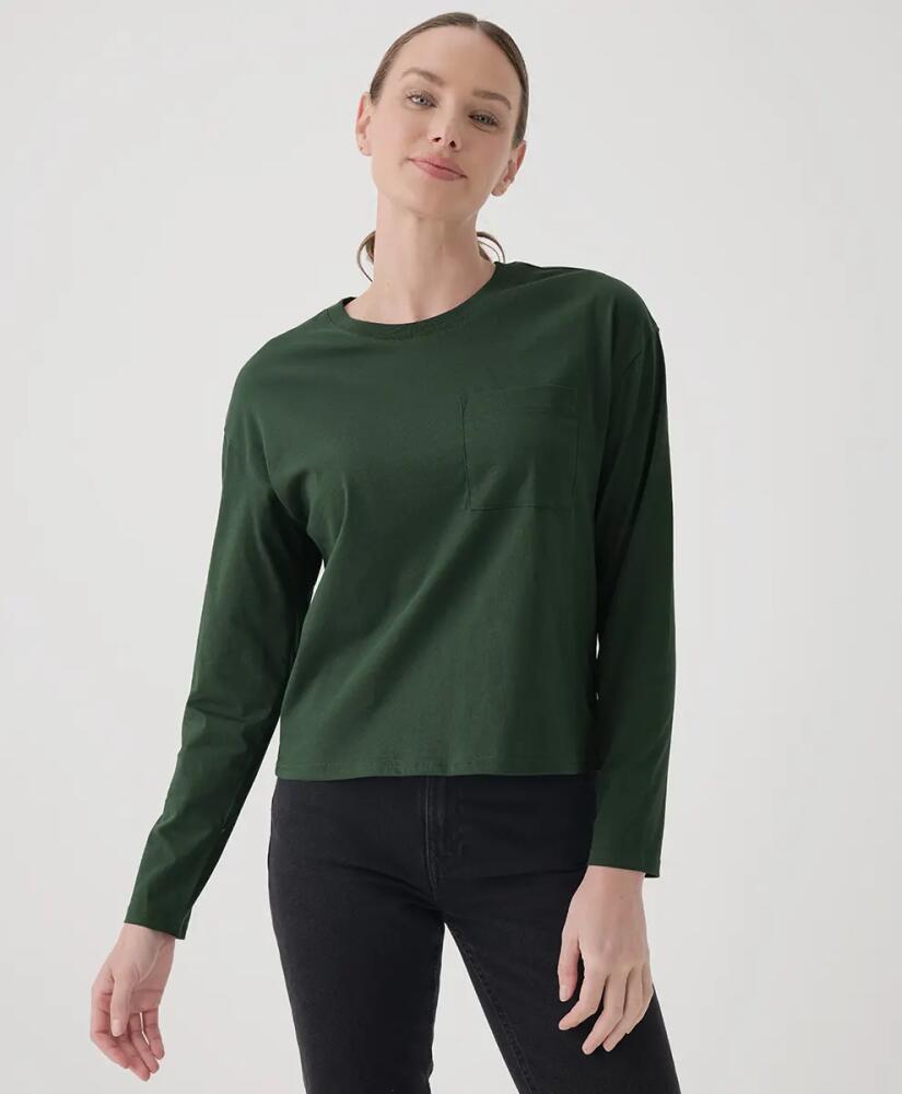 Pact Organic Cotton Softspun Long Sleeve Pocket Tee in Mountain View Cover