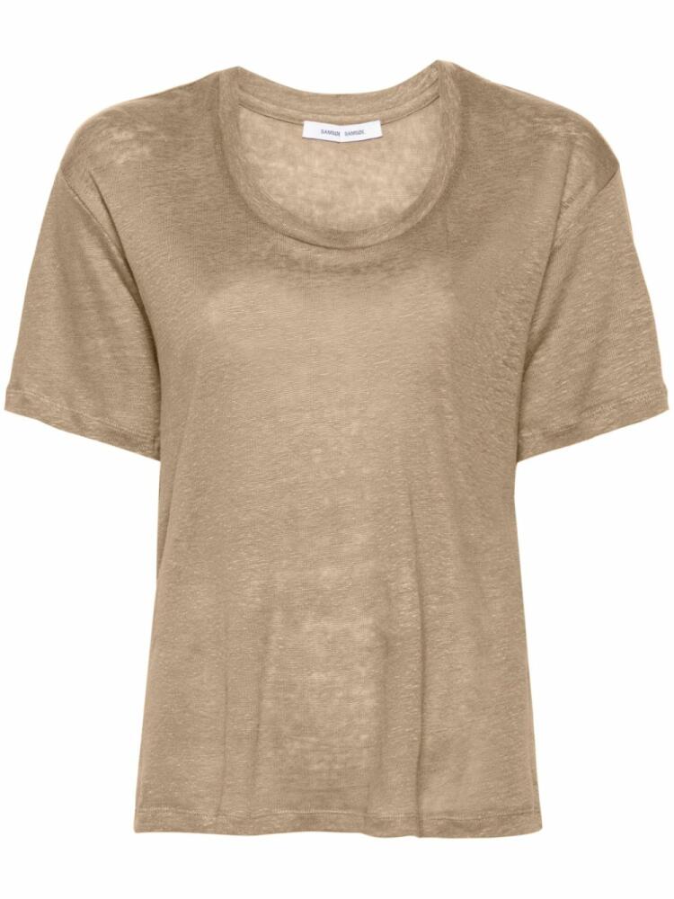 SAMSOE SAMSOE Sakayla organic linen T-shirt - Neutrals Cover