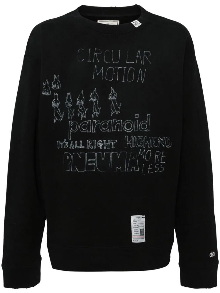 Maison MIHARA YASUHIRO printed sweatshirt - Black Cover