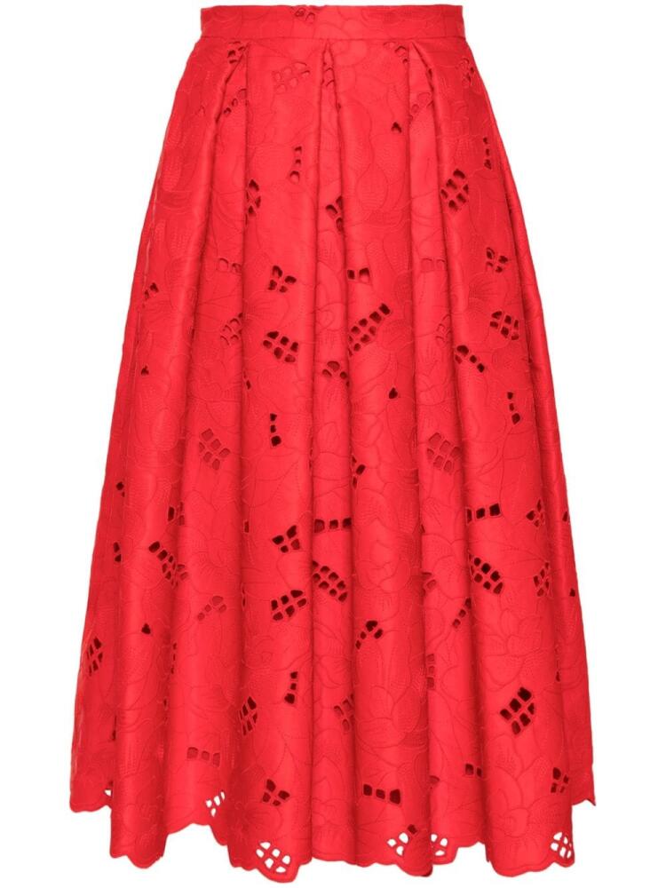 Vivetta broderie-anglaise full skirt - Red Cover