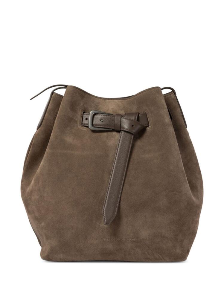 Brunello Cucinelli buckled shoulder bag - Brown Cover