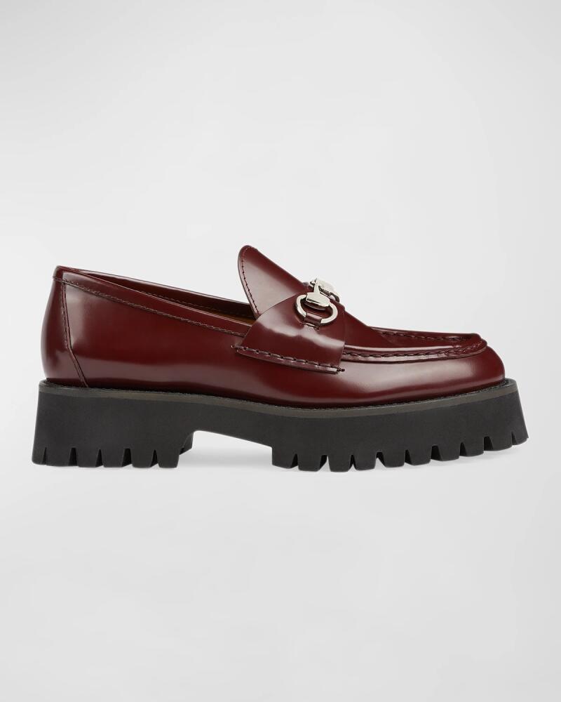 Gucci Sylke Leather Bit Loafers Cover