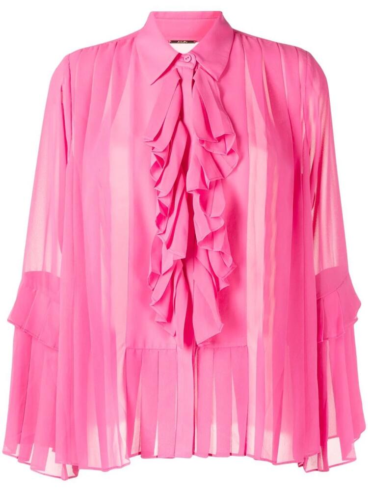 Alexis ruffled long-sleeve blouse - Pink Cover