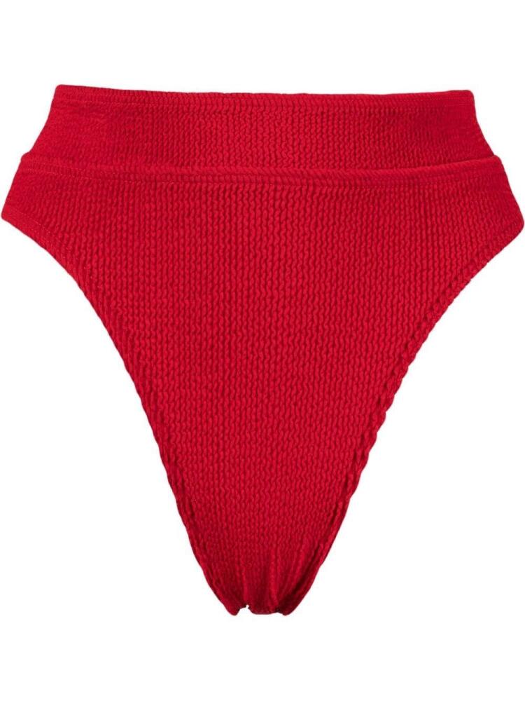 Bond-eye Bound high-rise crinkle bikini bottoms - Red Cover