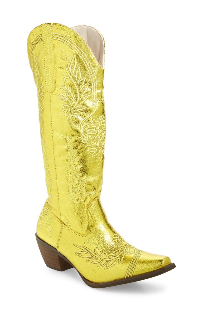 AZALEA WANG Ayanna Western Boot in Gold Cover