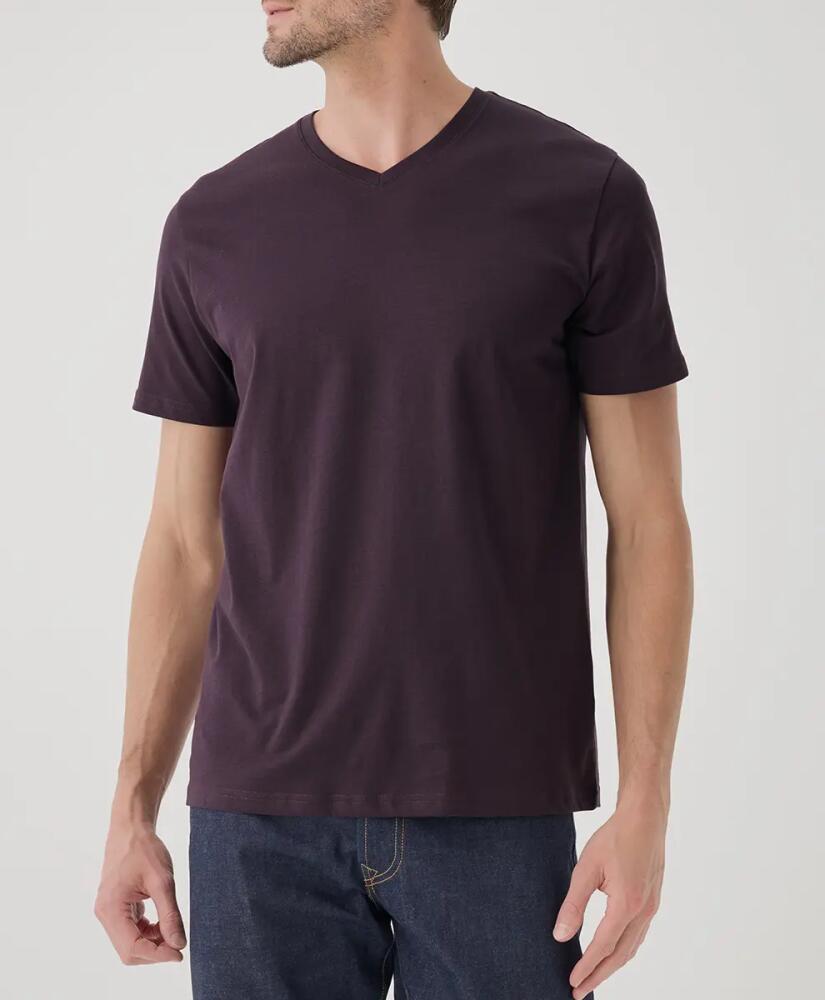 Pact Organic Softspun V-Neck Tee in Plum Cover