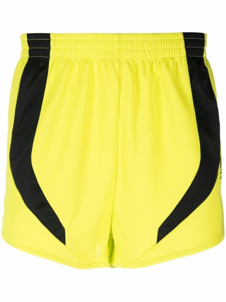 Martine Rose Football contrasting-panels track shorts - Yellow Cover