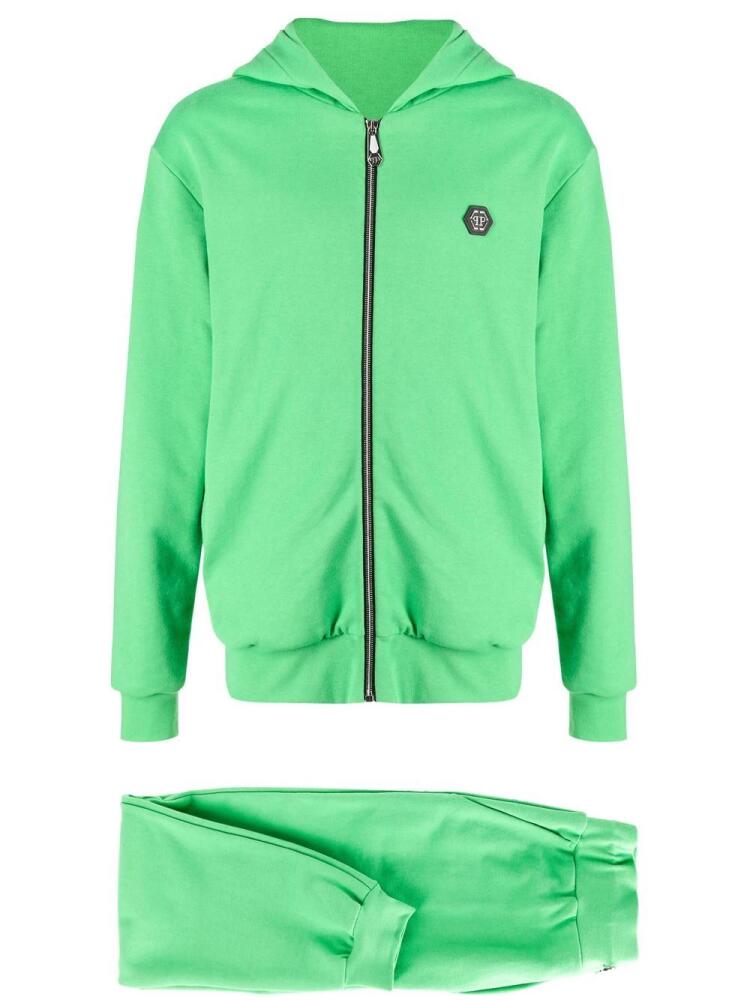 Philipp Plein logo-patch tracksuit set - Green Cover