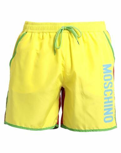 Moschino Man Swim trunks Yellow Polyester Cover