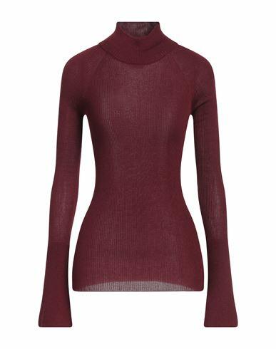 Sa Su Phi Woman Turtleneck Burgundy Cashmere, Silk Cover