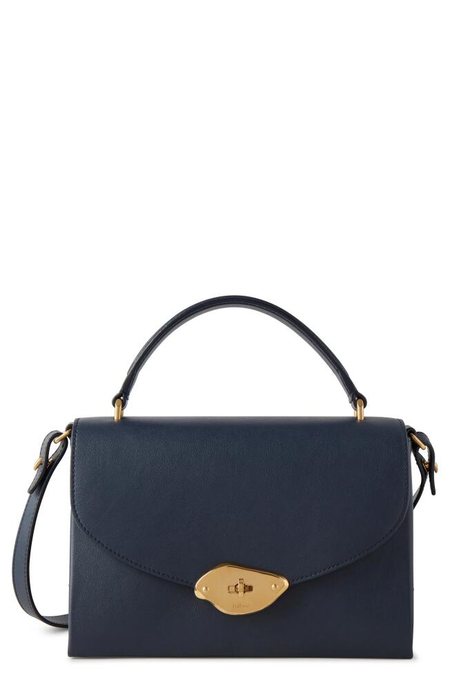 Mulberry Lana High Gloss Leather Top Handle Bag in Night Sky Cover