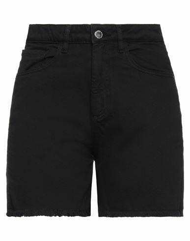 Yes Zee By Essenza Woman Denim shorts Black Cotton Cover