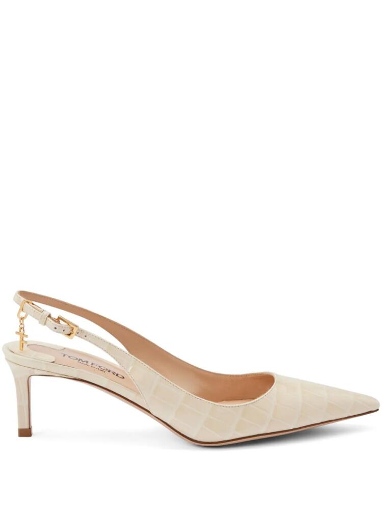 TOM FORD 55mm Angelina slingback pumps - Neutrals Cover