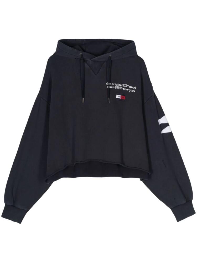 Tommy Jeans embroidered-logo distressed hoodie - Blue Cover