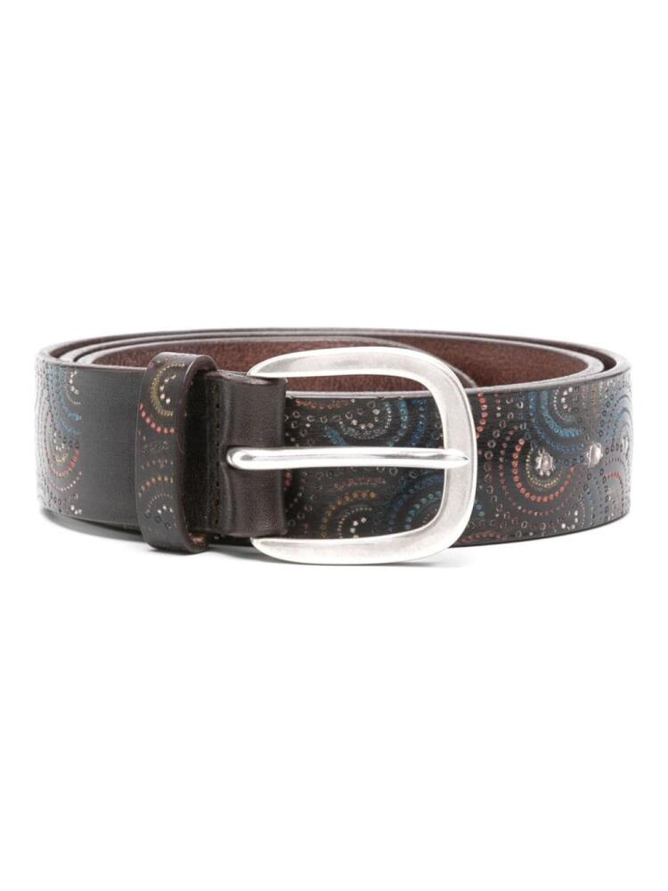 Orciani Spiral leather belt - Black Cover