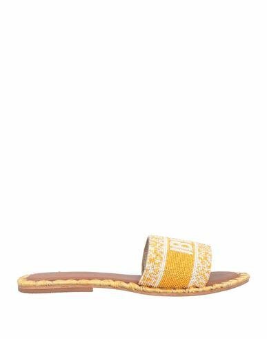 De Siena Woman Sandals Yellow Textile fibers Cover