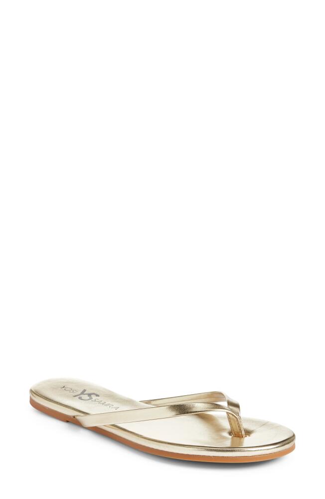 Yosi Samra Rivington Flip Flop in Gold Cover