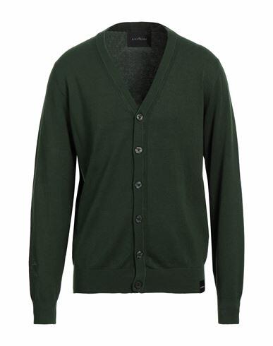 John Richmond Man Cardigan Green Viscose, Nylon Cover