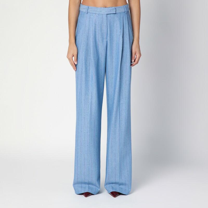 Des Phemmes Light blue wool-blend wide trousers Cover