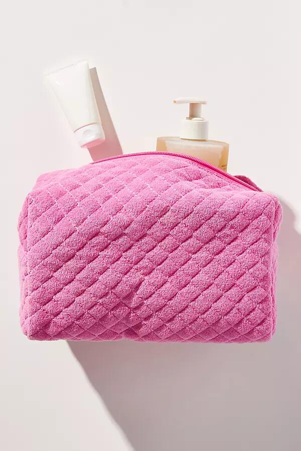 Anthropologie Quilted Terry Cosmetic Bag Cover